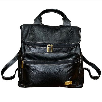 Bolsa Em Couro Legítimo 2223 Preta - Amarelle