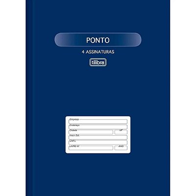 Livro De Ponto Ofício 4 Assinaturas 100 Folhas - Tilibra