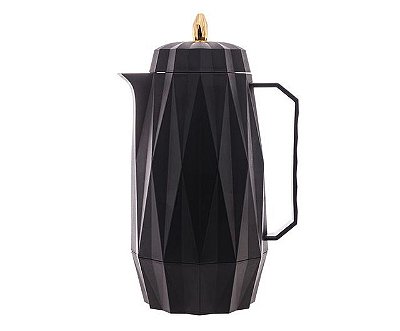 Garrafa Térmica Preta - Modelo Diamond - 1L