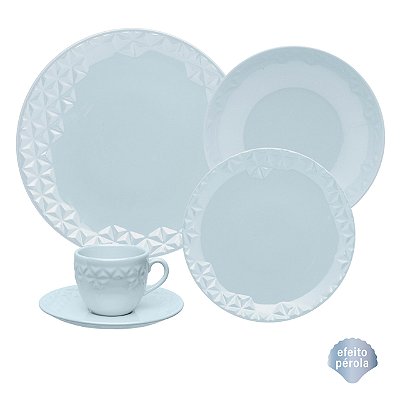 Aparelho De Jantar E Chá - Modelo Mia Cristal 30 Peças - Oxford Porcelanas