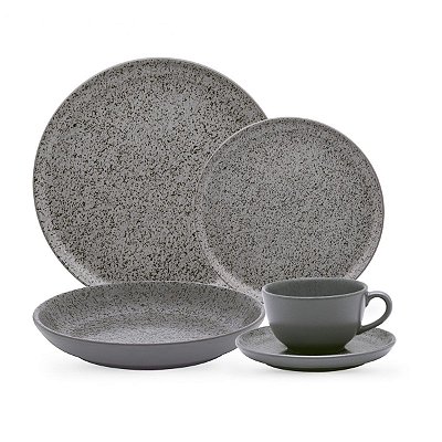 Aparelho de Jantar e Chá 20 Peças Flat Gray Oxford