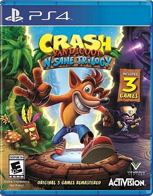 Crash Bandicoot N'Sane Trilogy - PS4 (Mídia Física) - Novo, Lacrado