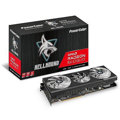 Placa de Vídeo Radeon RX 6700 XT, 12GB, GDDR6, Powercolor, Hellhound