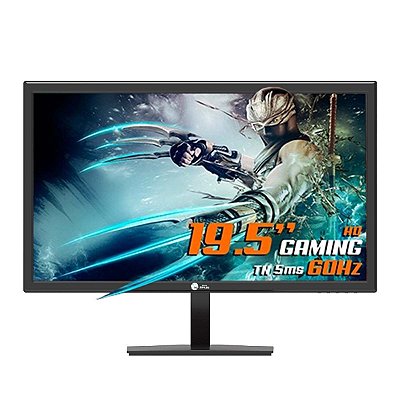 Monitor Gamer 19.5 Pol, Ninja, 60Hz, LED, 900p, HDMI / VGA, MGN-001-19S