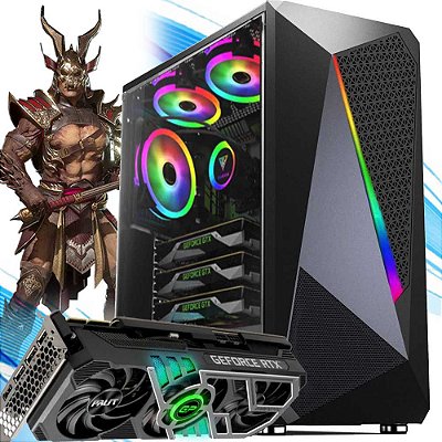PC Gamer X5, Ryzen 7 5700g, GeForce RTX 4070 Ti, 16GB DDR4, 500GB SSD NVMe, Gabinete Lateral de Vidro