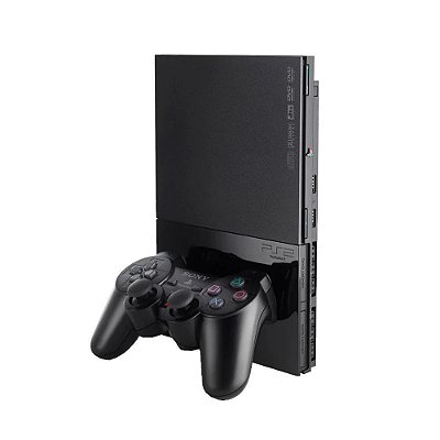 PlayStation 2 - PS2 Modelo Slim - 2 Controles - Sony - Seminovo