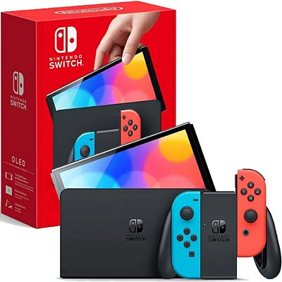 Nintendo Switch Oled, Colorido Neon, Sem Jogo, SEMINOVO