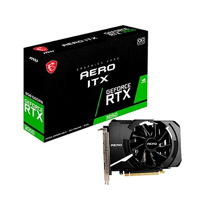 Placa de vídeo GeForce RTX 3050, 8GB, GDDR6, MSI AERO ITX OC, NVIDIA