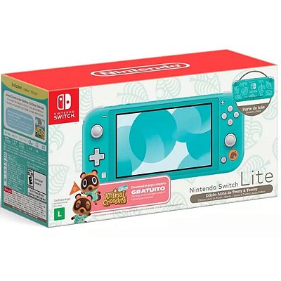 Nintendo Switch LITE, Animal Crossing: New Horizons - Turquesa Cor Azul-celeste