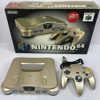 Console Nintendo 64 GOLD, Com 1 Controle Dourado, Na Caixa, Original Nintendo (Usado)