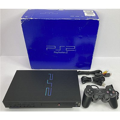 PlayStation 2, Na Caixa Seriado, 1 Controle, Modelo SCPH-10000, PS2, (Usado)