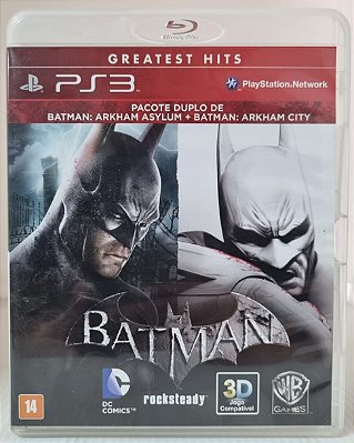 Batman Arkham Asylum + Batman Arkham City - PS3 (Mídia Física) - USADO