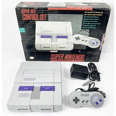 Super Nintendo, Na Caixa Original, 1 Controle Original (Usado)