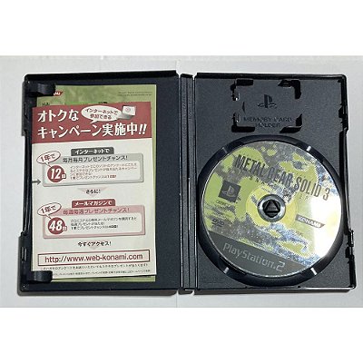 Metal Gear Solid 3 Snake Eater, PS2 Japonês Original (Mídia Física) - Usado