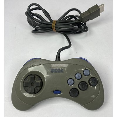 Controle Sega Saturno, Cinza, Original Sega (Usado)