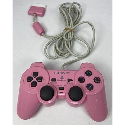 Controle Playstation 2, Rosa, PS2, Original Sony (Usado)