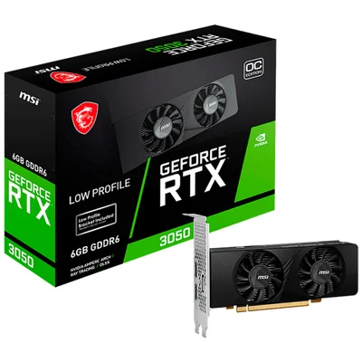 Placa de vídeo GeForce RTX 3050, 6GB, GDDR6, MSI, Low Profile, NVIDIA