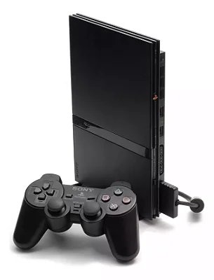 PS2 Slim, 250GB, 84 Jogos no HD, Memory Card OPL, 1 Controle Original, Usado