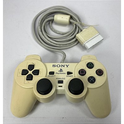 Controle Playstation 2, Branco, PS2, Original Sony (Usado)