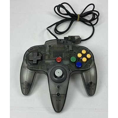 Controle Nintendo 64, Transparente, Analógico 100%, Original Nintendo (Usado)
