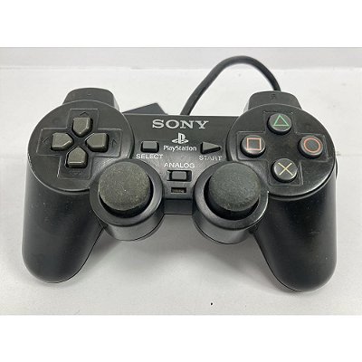 Controle Playstation 2, Midnight Black, Transparente, PS2, Original Sony (Usado)