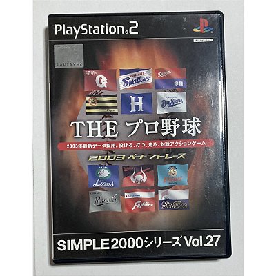 Simple 2000 vol 27 The Pro Yakyuu 2003, PS2 Japonês Original (Mídia Física) - Usado