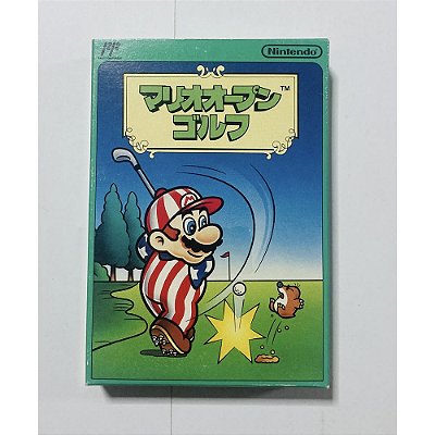 Mario Open Golf, Famicom Nintendinho Nes JP, Na Caixa, Original (Usado)