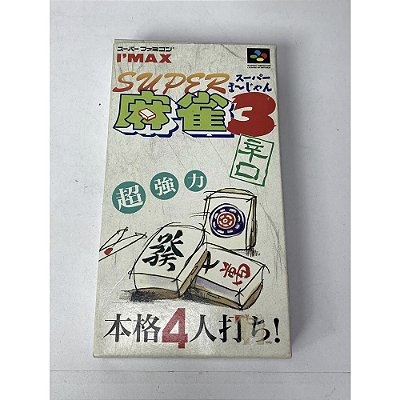 Super Mahjong 3, Super Famicom Original (Usado)