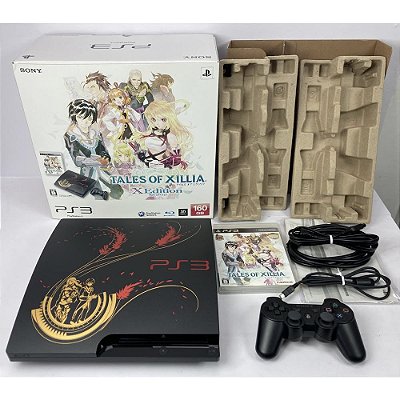 PlayStation 3 Slim, Tales of Xillia X Edition, Na Caixa Seriado, Modelo CECH-3000A TX, PS3, (Usado)