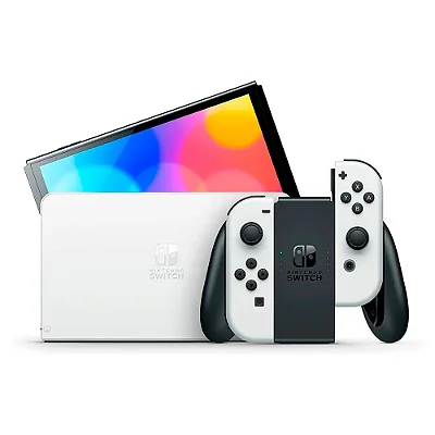 Nintendo Switch Oled, Branco, 64gb (Seminovo)