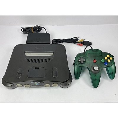 Console Nintendo 64, Com 1 Controle Verde Transparente, Original Nintendo (Usado)