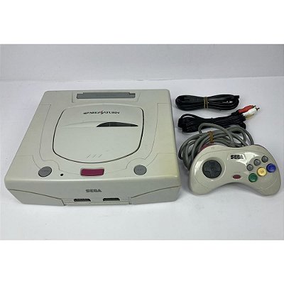 Sega Saturno, Branco, Com 1 Controle Original, Saturn  (Usado)