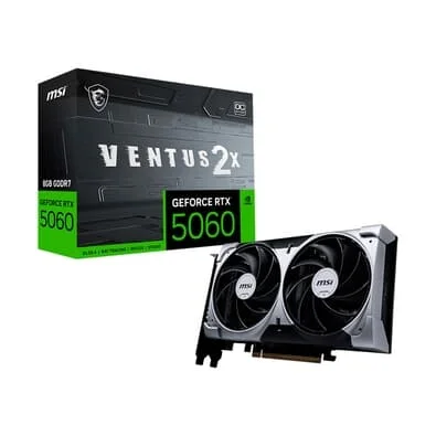 Placa de vídeo GeForce RTX 5060, 8GB, MSI, NVIDIA, GDDR7, 128 bits, 2535 MHz, DLSS 4, Ray Tracing