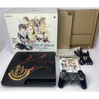 PlayStation 3 Slim, Tales of Xillia X Edition, Na Caixa Seriado, Modelo CECH-3000A TX, PS3, (Usado)