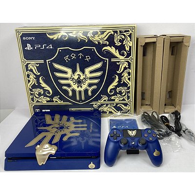 Playstation 4 Slim, 1TB, Ed. Dragon Quest, Na Caixa Seriado, Modelo CUH-2000B, PS4 (Seminovo)