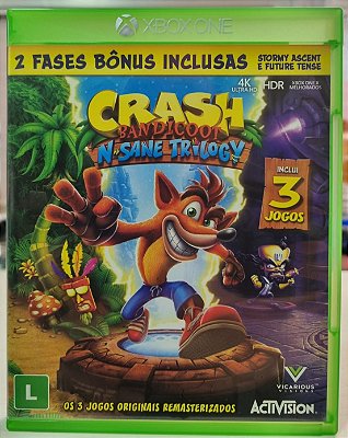 Crash Bandicoot N Sane Trilogy - Xbox One (Mídia Física) - USADO