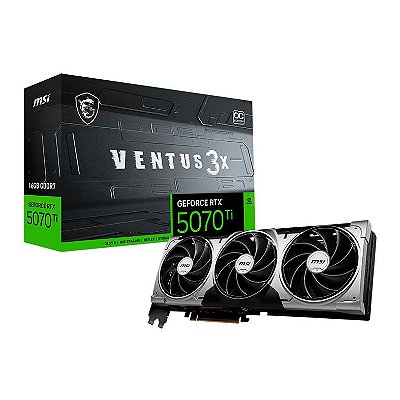 Placa de Vídeo GeForce RTX 5070 Ti, 16GB GDDR7, 256-bit, Ventus 3X OC, MSI