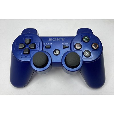 Controle Playstation 3 Azul Metallico, DualShock 3, Original Sony (Usado)