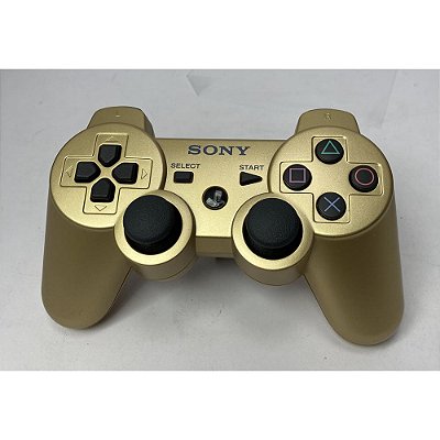 Controle Playstation 3 Dourado, DualShock 3, Original Sony (Usado)