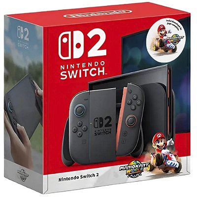 Nintendo Switch 2, Com Mario Kart World, 256gb, (MI), Console Nintendo (Novo, Lacrado)