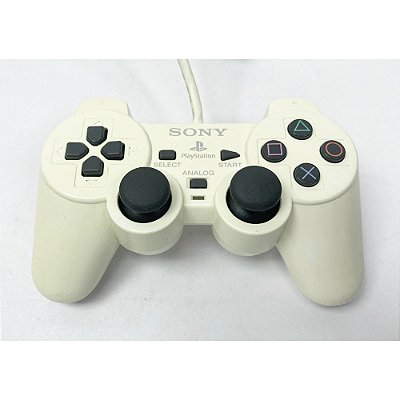 Controle Playstation 2, Branco, PS2, Original Sony (Usado)