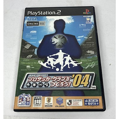 J-league Pro Soccer Club O Tsukurou 04, PS2 Japonês Original (Mídia Física) - Usado