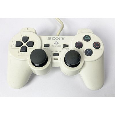 Controle Playstation 2, Branco, PS2, Original Sony (Usado)