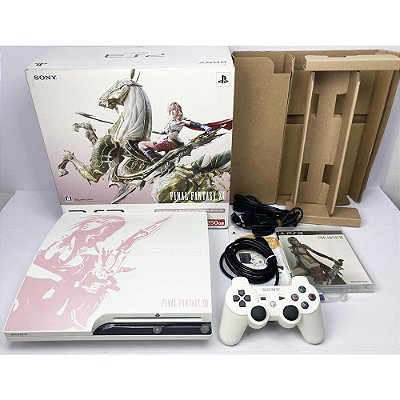 PlayStation 3 Slim, Ed. Final Fantasy XIII, Com Jogo Original, Na Caixa Seriado, PS3, (Usado)