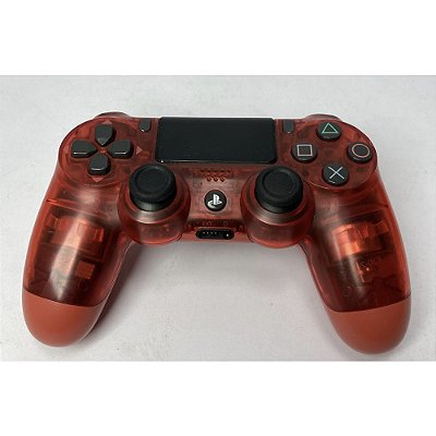 Controle Playstation 4 Esqueleto Vermelho, DualShock 4, Original Sony (Usado)