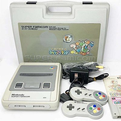 Super Famicom, Com Maleta Original, Jogo Yoshi's Island, 2 Controles Originais, Nintendo (Usado)
