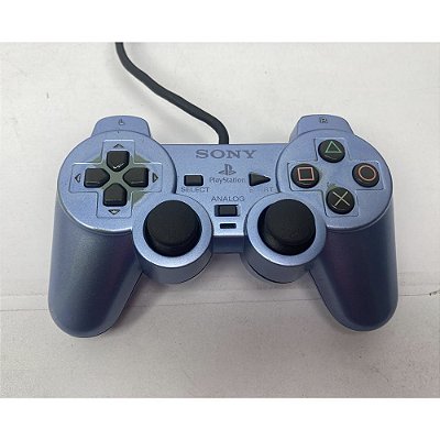 Controle Playstation 2, Aqua, PS2, Original Sony (Usado)