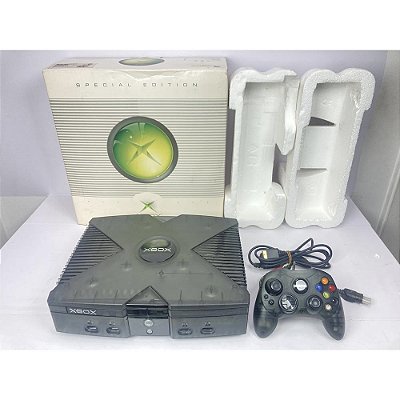 Xbox Clássico, Transparente, Smoke Skeleton, Na Caixa Seriado, Original, Microsoft (Usado)