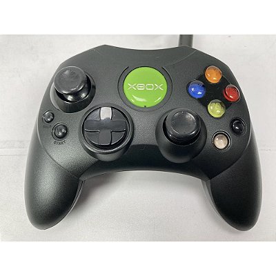 Controle Xbox Clássico, Preto, Original Microsoft (Usado)