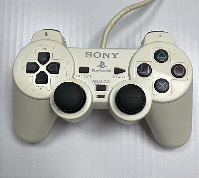Controle Playstation 2, Branco, PS2, Original Sony (Usado)